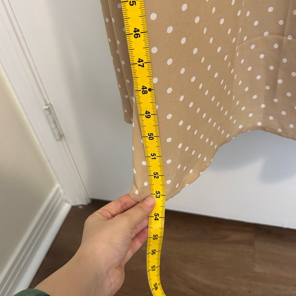 Ann Taylor Tan Polka Dot Maxi Dress - Picture 5 of 7